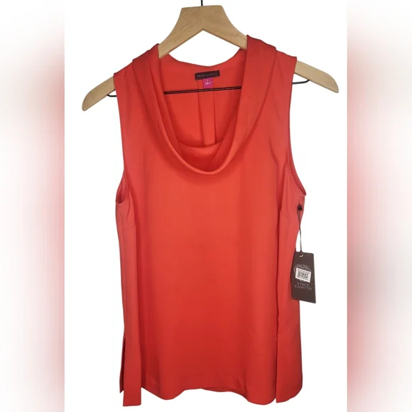 Vince Camuto Vibrant Red Tank Top Small - New - Picture 2 of 4